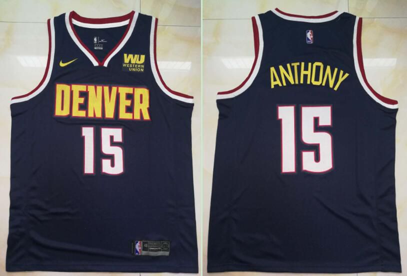 Men Denver Nuggets 15 Jokic Blue City Edition Game Nike NBA Jerseys